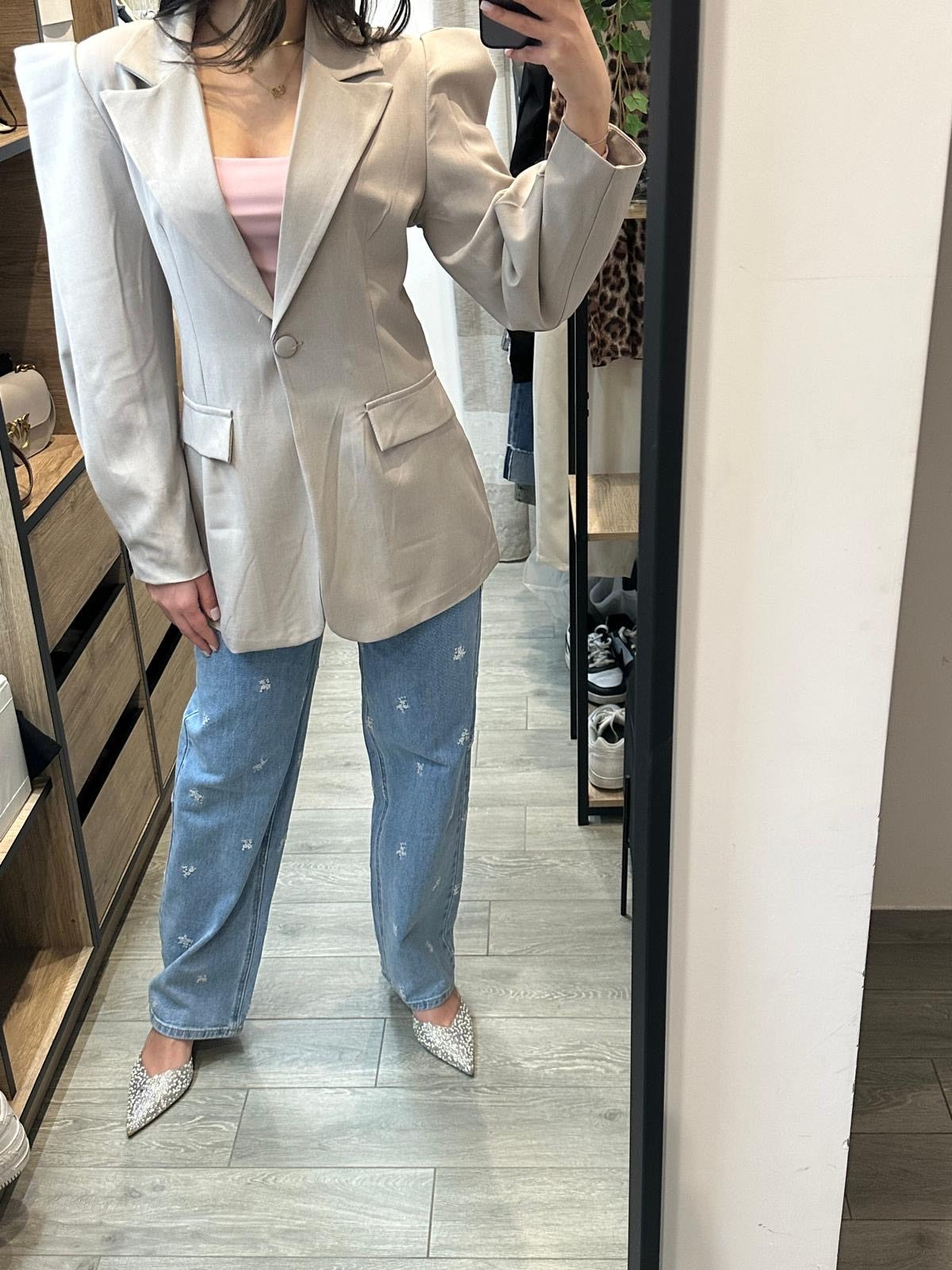 JEANS CON RICAMI FLOREALI LUMINA