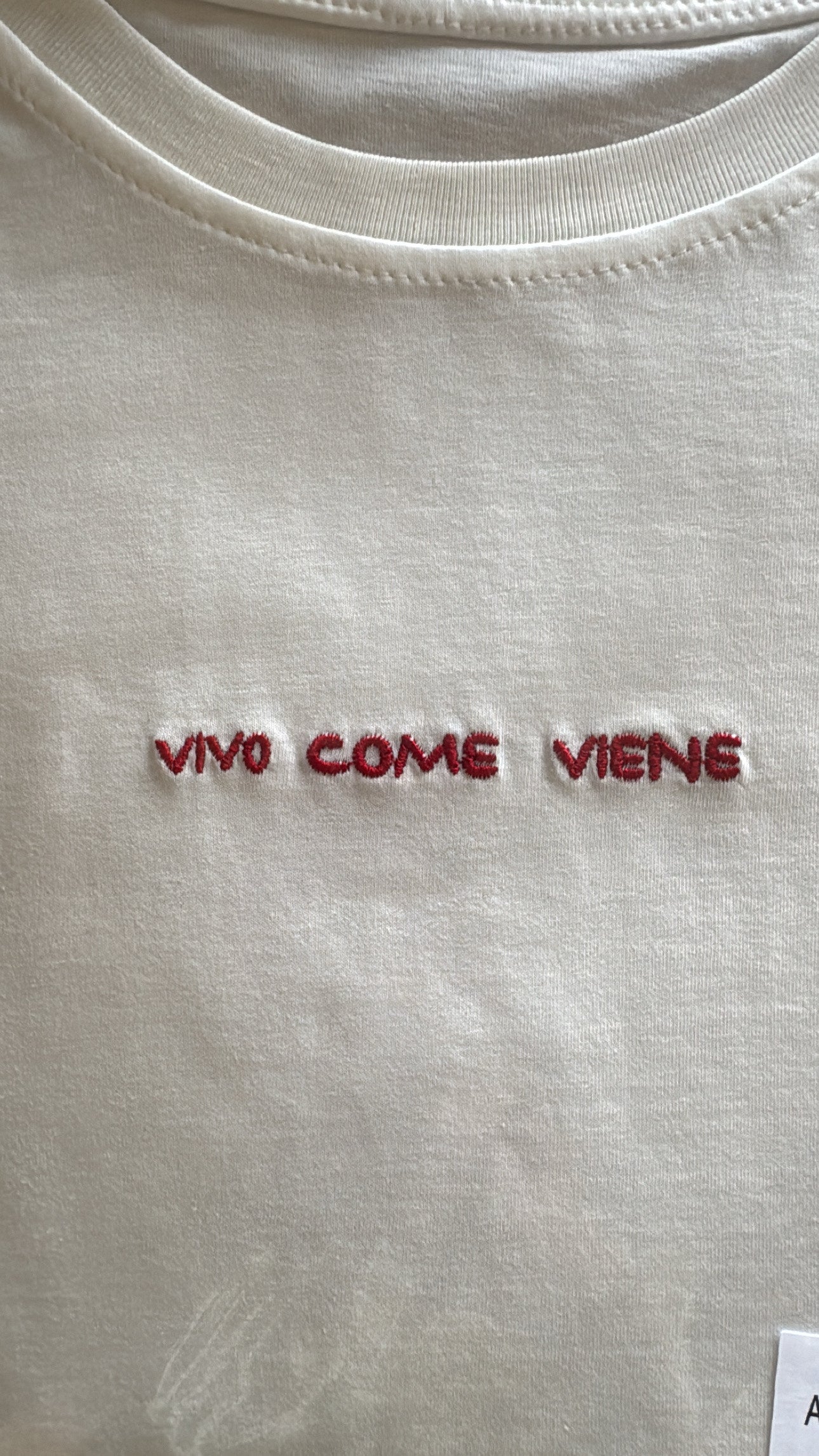 T-SHIRT  SCRITTA RICAMATA