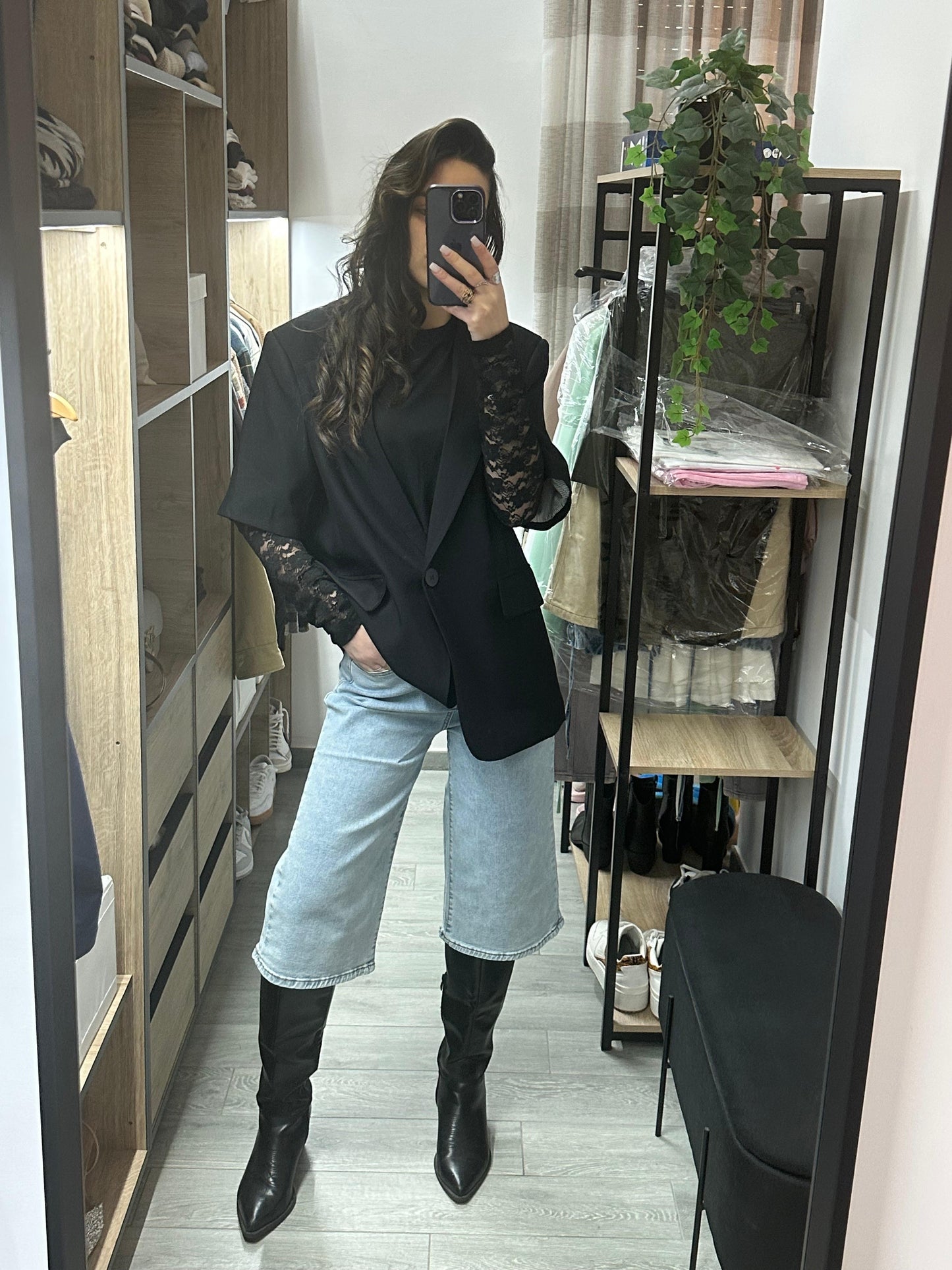 BLAZER LUMINA MANICHE CORTE