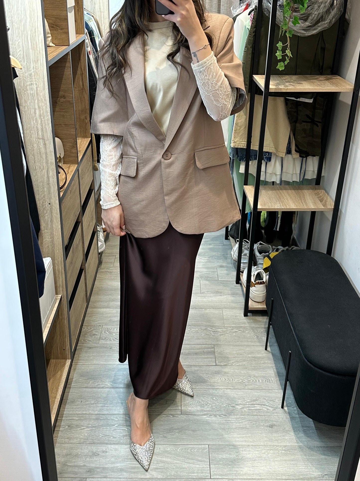 BLAZER LUMINA MANICHE CORTE