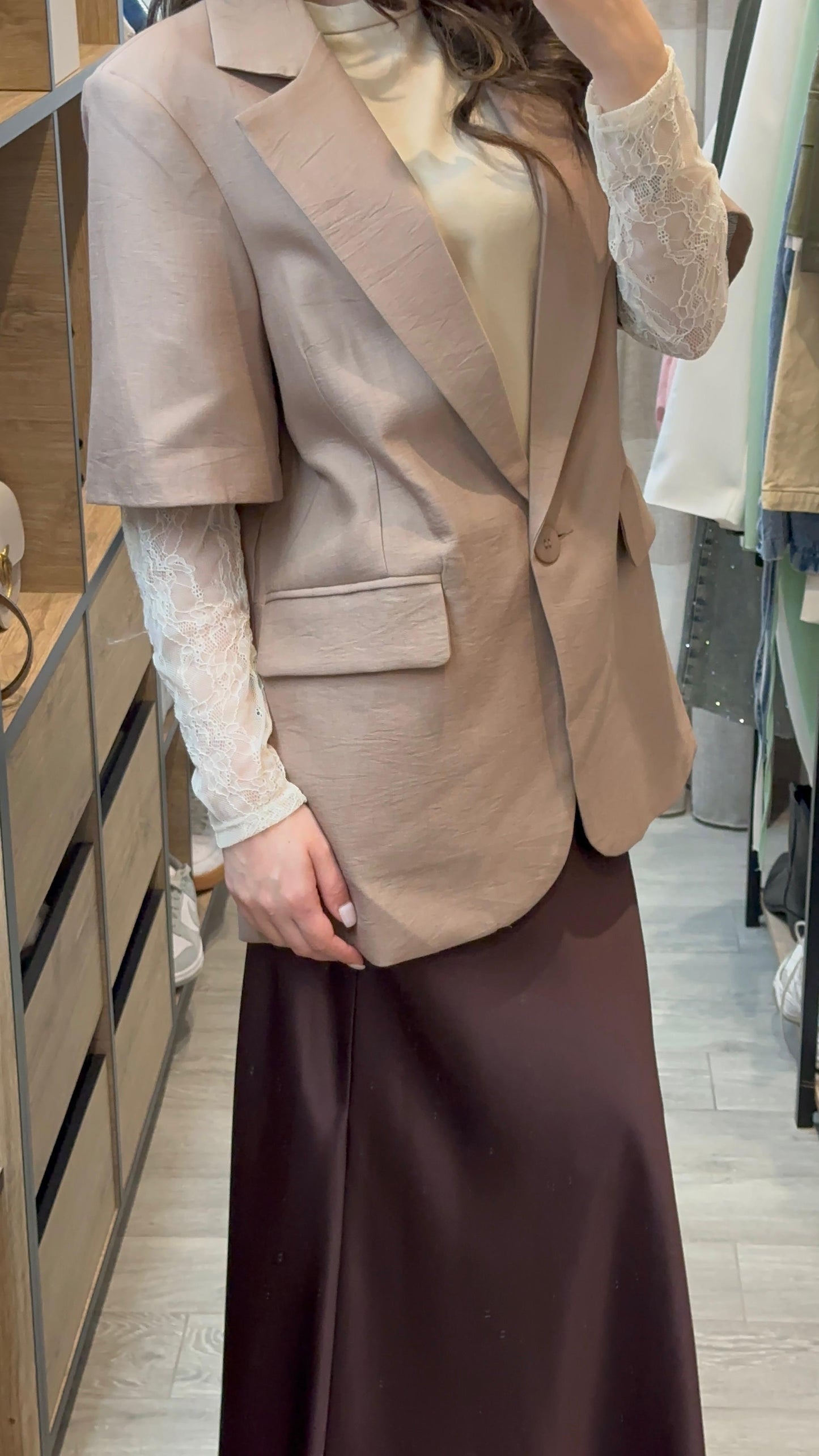 BLAZER LUMINA MANICHE CORTE