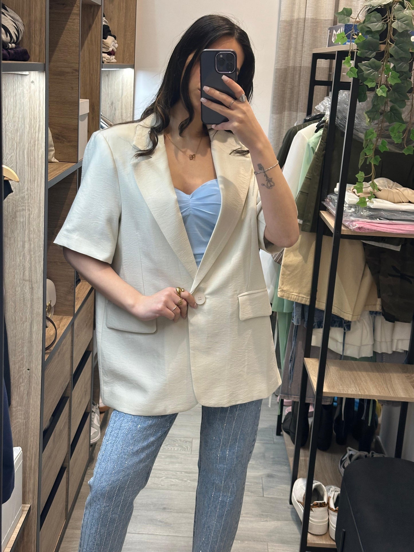 BLAZER LUMINA MANICHE CORTE