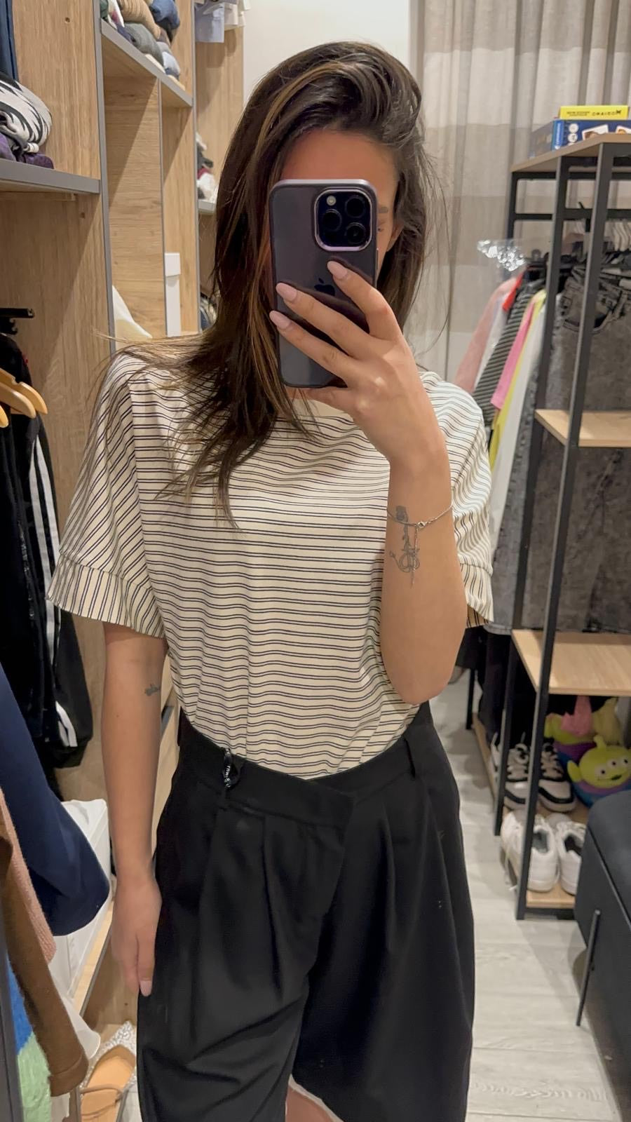 T-SHIRT A RIGHE LUMINA