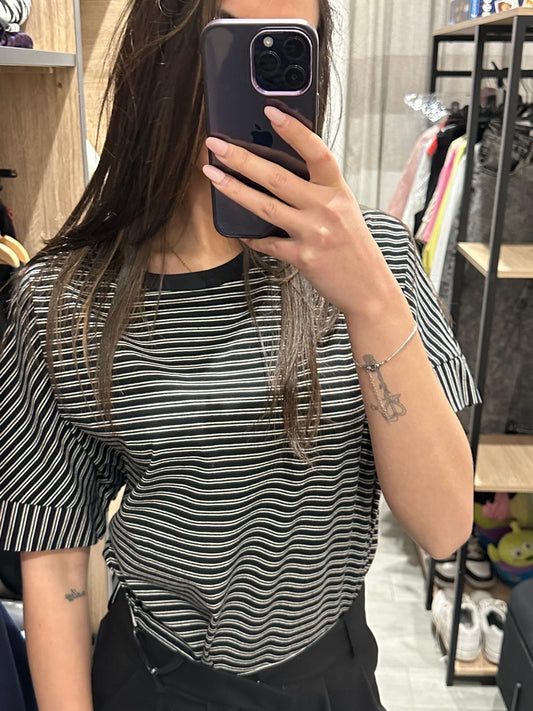 T-SHIRT A RIGHE LUMINA