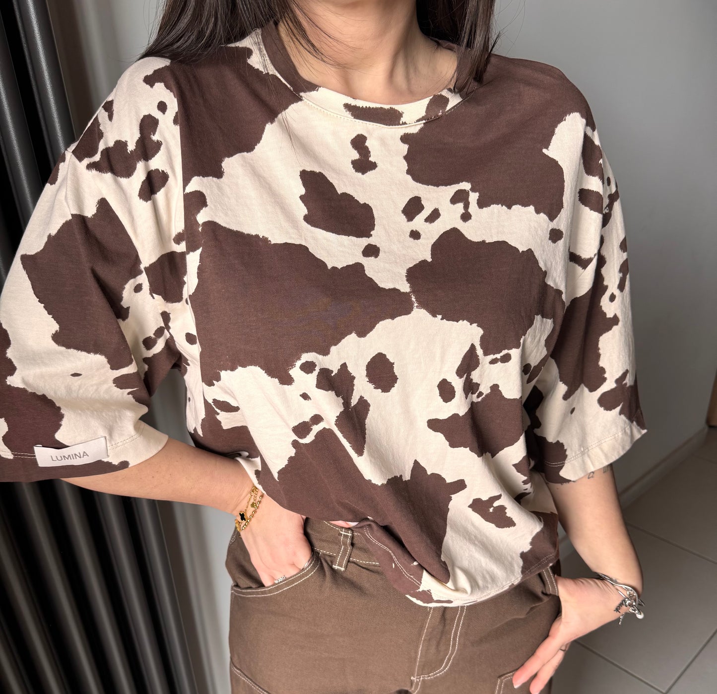 T-SHIRT "COW PRINT"  LUMINA