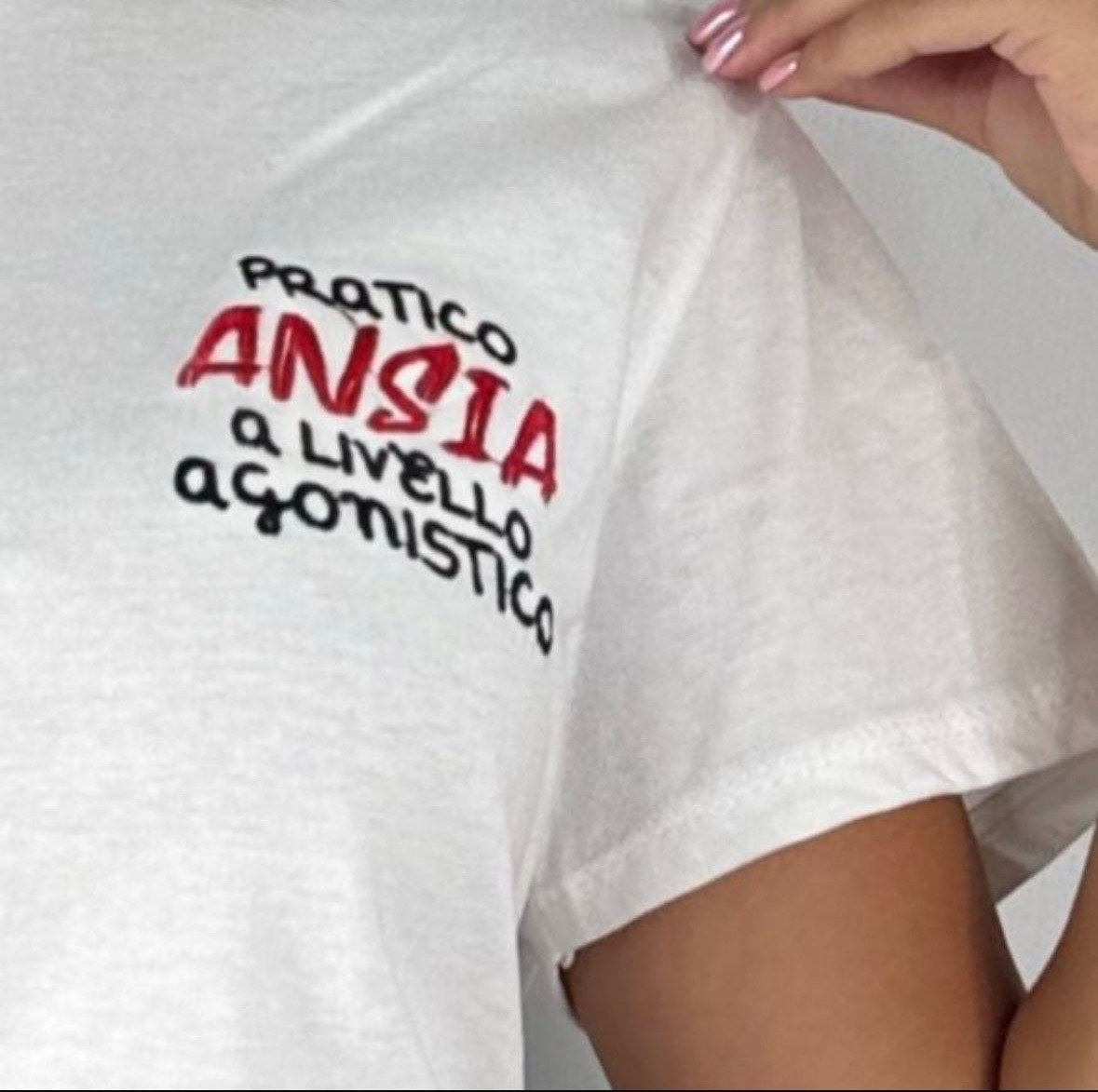 T-SHIRT  SCRITTA RICAMATA