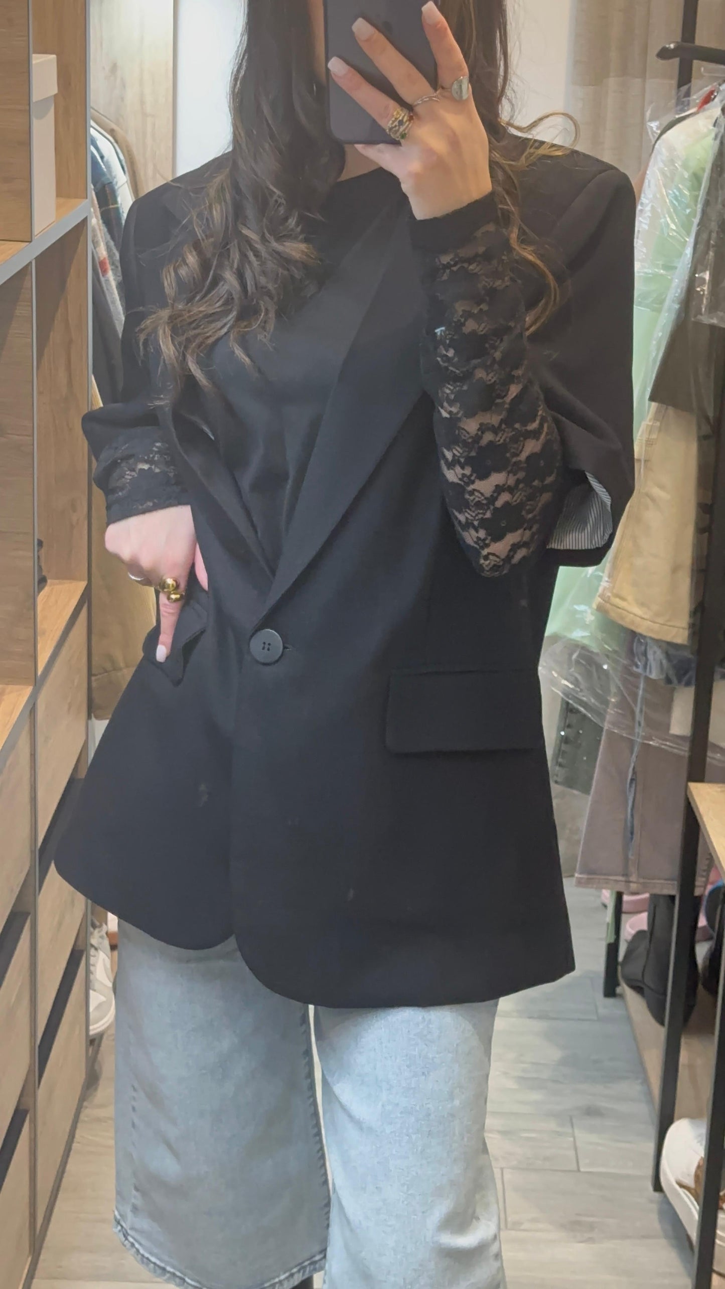 BLAZER LUMINA MANICHE CORTE