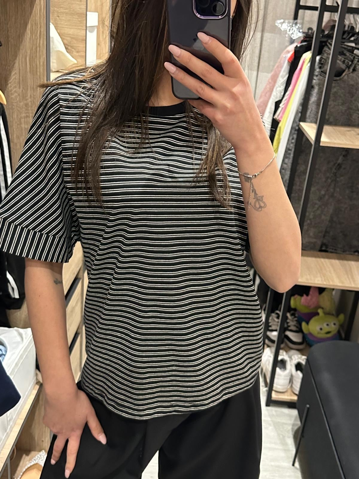 T-SHIRT A RIGHE LUMINA