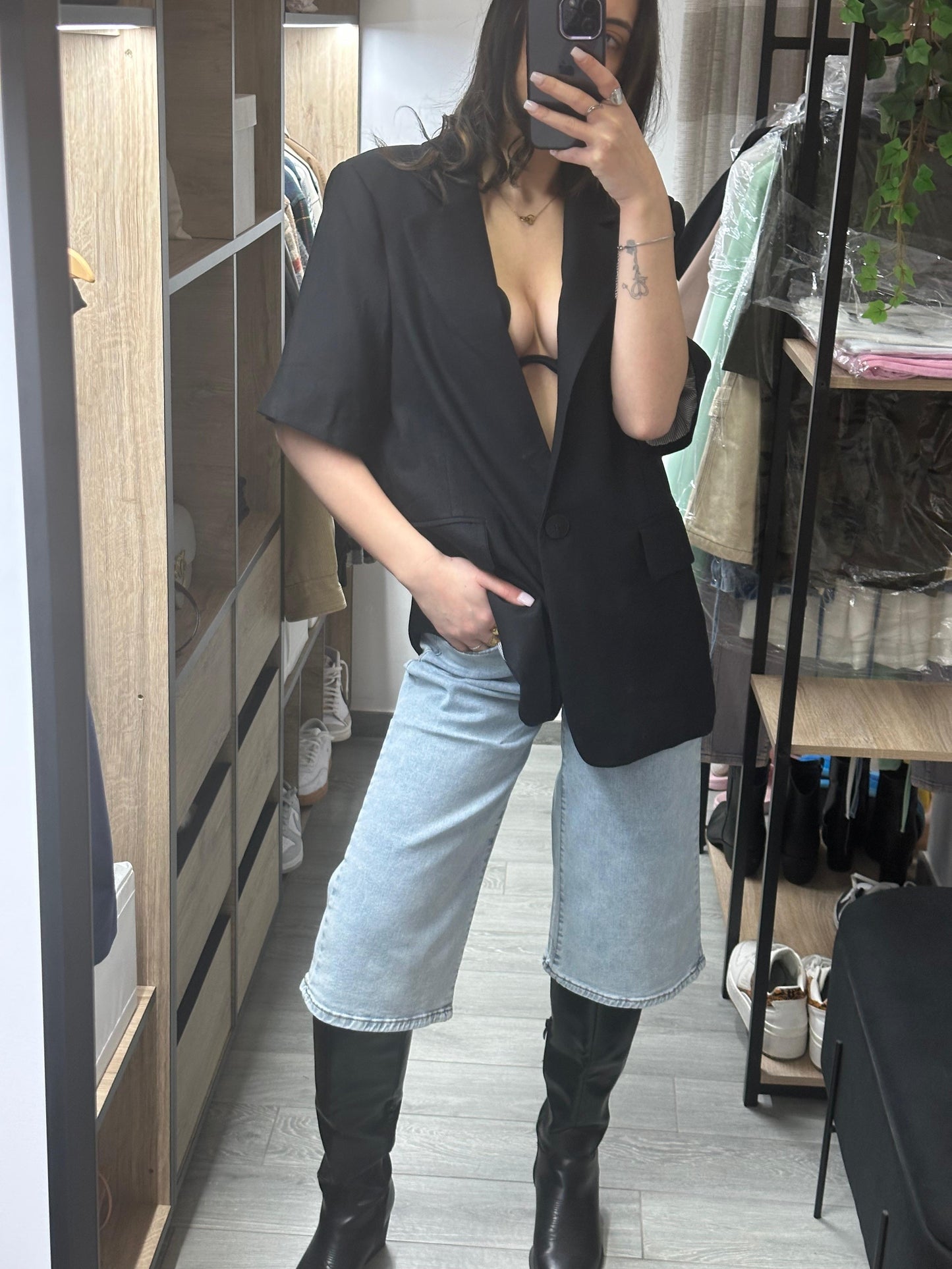 BLAZER LUMINA MANICHE CORTE