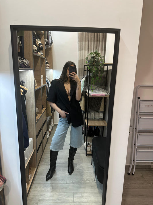 BLAZER LUMINA MANICHE CORTE